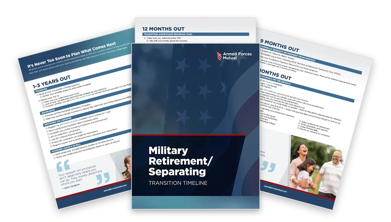Transition Timeline | Armed Forces Mutual