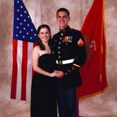 AAFMAA Marketing Manager and Military Spouse, Kelsey, and her husband at the Marine Corps Ball.