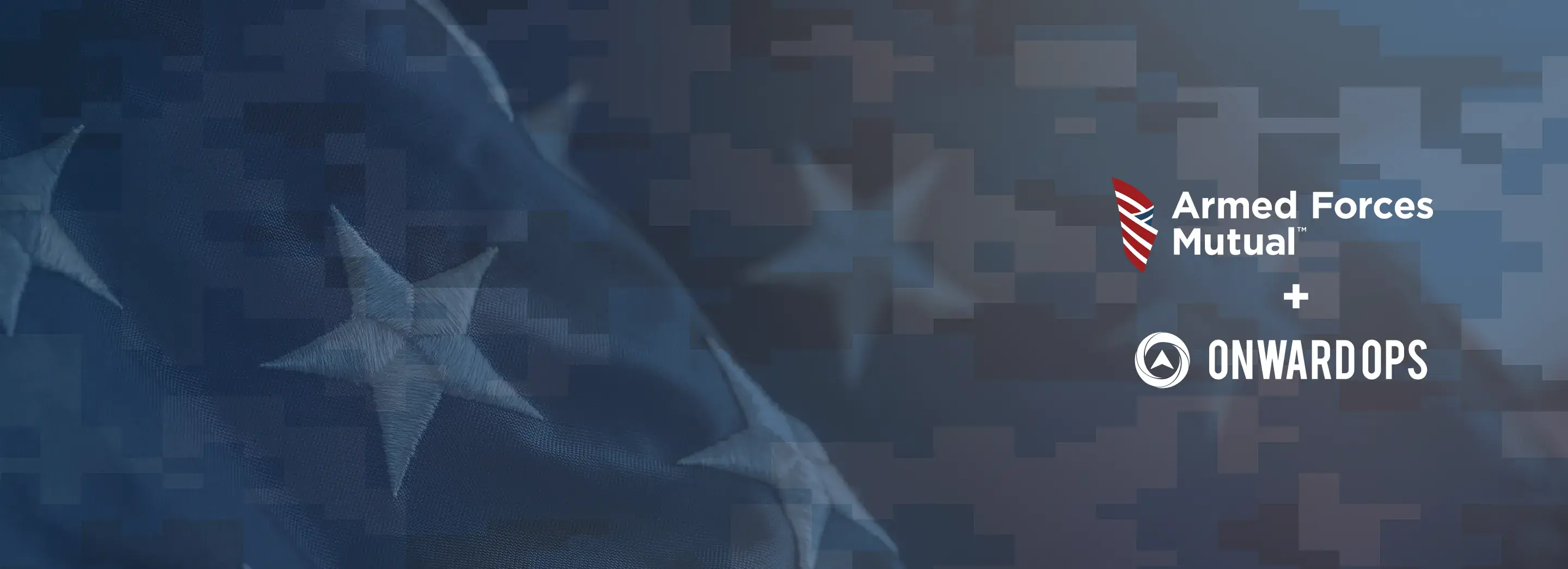 Banner with Armed Forces Mutual and Onward Ops logo