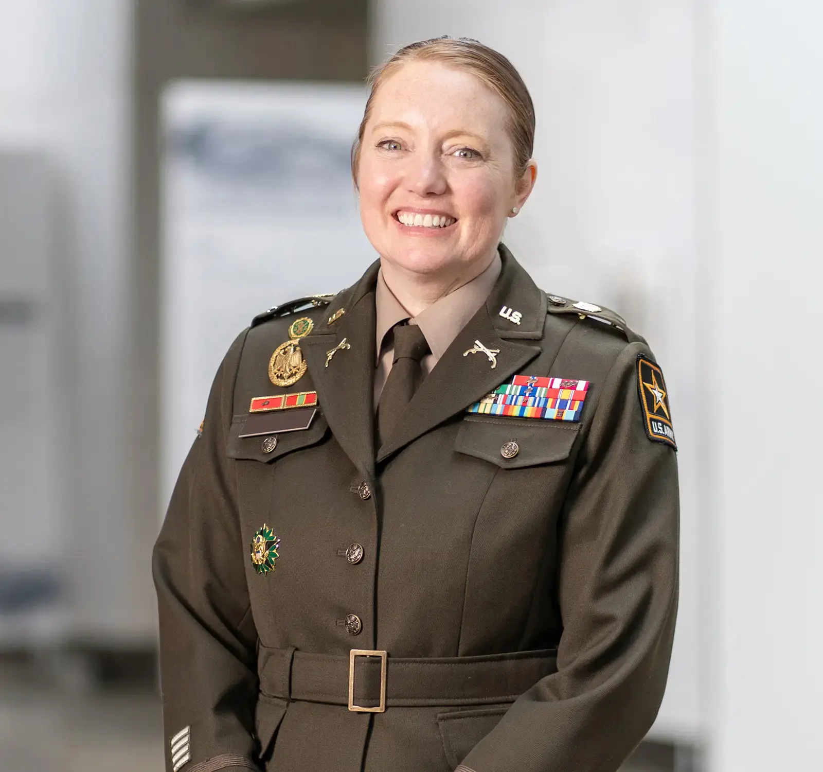 A person in military uniform.